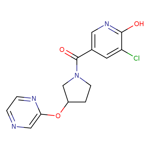 3-chloro-5-[3-(pyrazin-2-yloxy)pyrrolidine-1-carbonyl]pyridin-2-ol