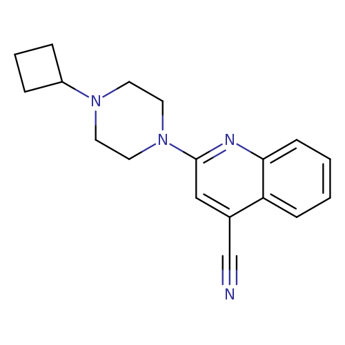 2-(4-cyclobutylpiperazin-1-yl)quinoline-4-carbonitrile