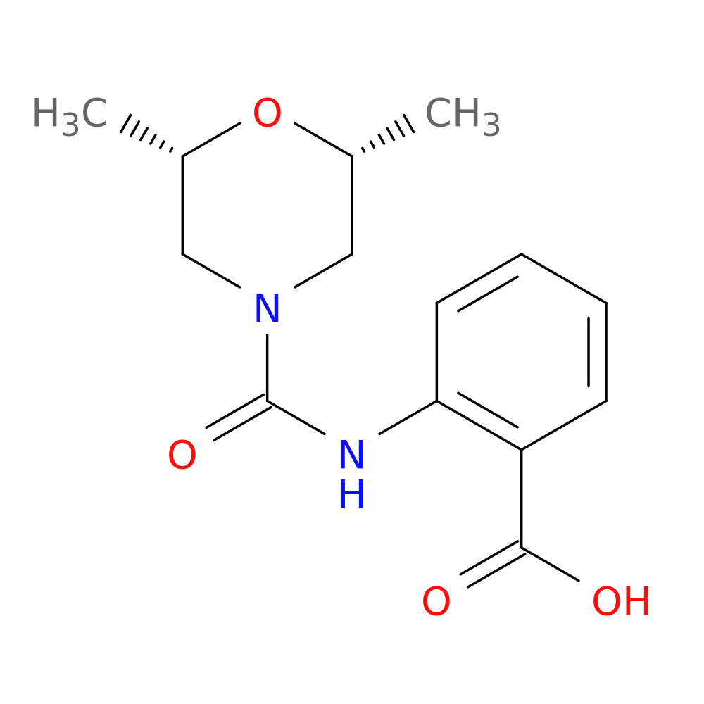 2-{[(2R,6S)-2,6-dimethylmorpholine-4-carbonyl]amino}benzoic acid