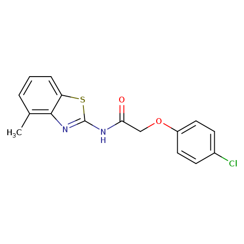 2-(4-chlorophenoxy)-N-(4-methyl-1,3-benzothiazol-2-yl)acetamide