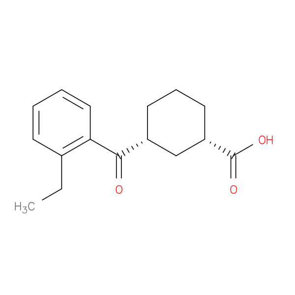 cis-3-(2-Ethylbenzoyl)cyclohexane-1-carboxylic acid