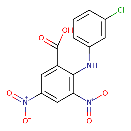 2-[(3-chlorophenyl)amino]-3,5-dinitrobenzoic acid