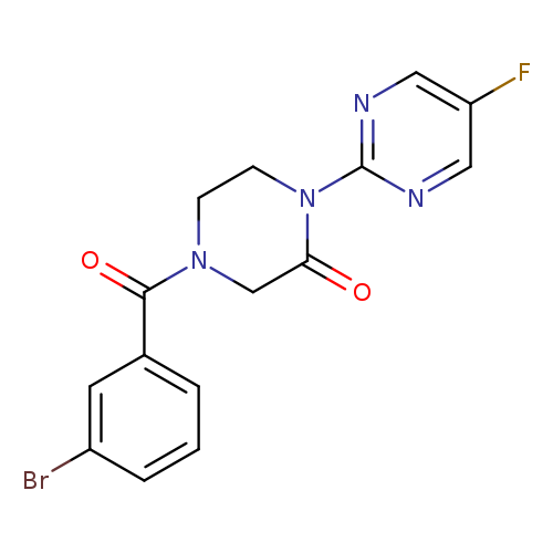4-(3-bromobenzoyl)-1-(5-fluoropyrimidin-2-yl)piperazin-2-one