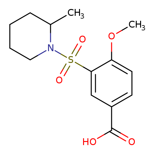 4-methoxy-3-[(2-methylpiperidin-1-yl)sulfonyl]benzoic acid