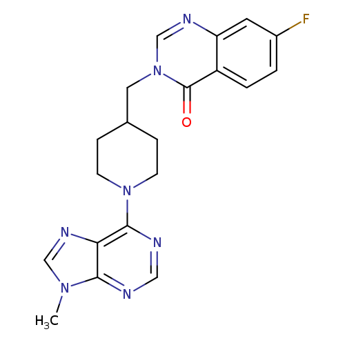 7-fluoro-3-{[1-(9-methyl-9H-purin-6-yl)piperidin-4-yl]methyl}-3,4-dihydroquinazolin-4-one