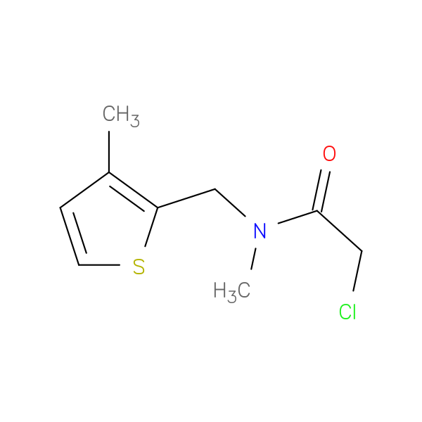 2-chloro-N-methyl-N-[(3-methylthiophen-2-yl)methyl]acetamide