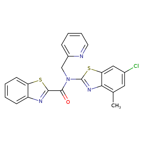 N-(6-chloro-4-methyl-1,3-benzothiazol-2-yl)-N-[(pyridin-2-yl)methyl]-1,3-benzothiazole-2-carboxamide