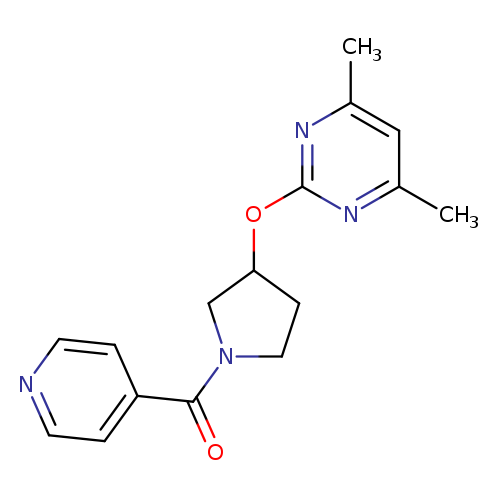 4,6-dimethyl-2-{[1-(pyridine-4-carbonyl)pyrrolidin-3-yl]oxy}pyrimidine