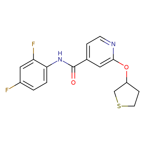 N-(2,4-difluorophenyl)-2-(thiolan-3-yloxy)pyridine-4-carboxamide