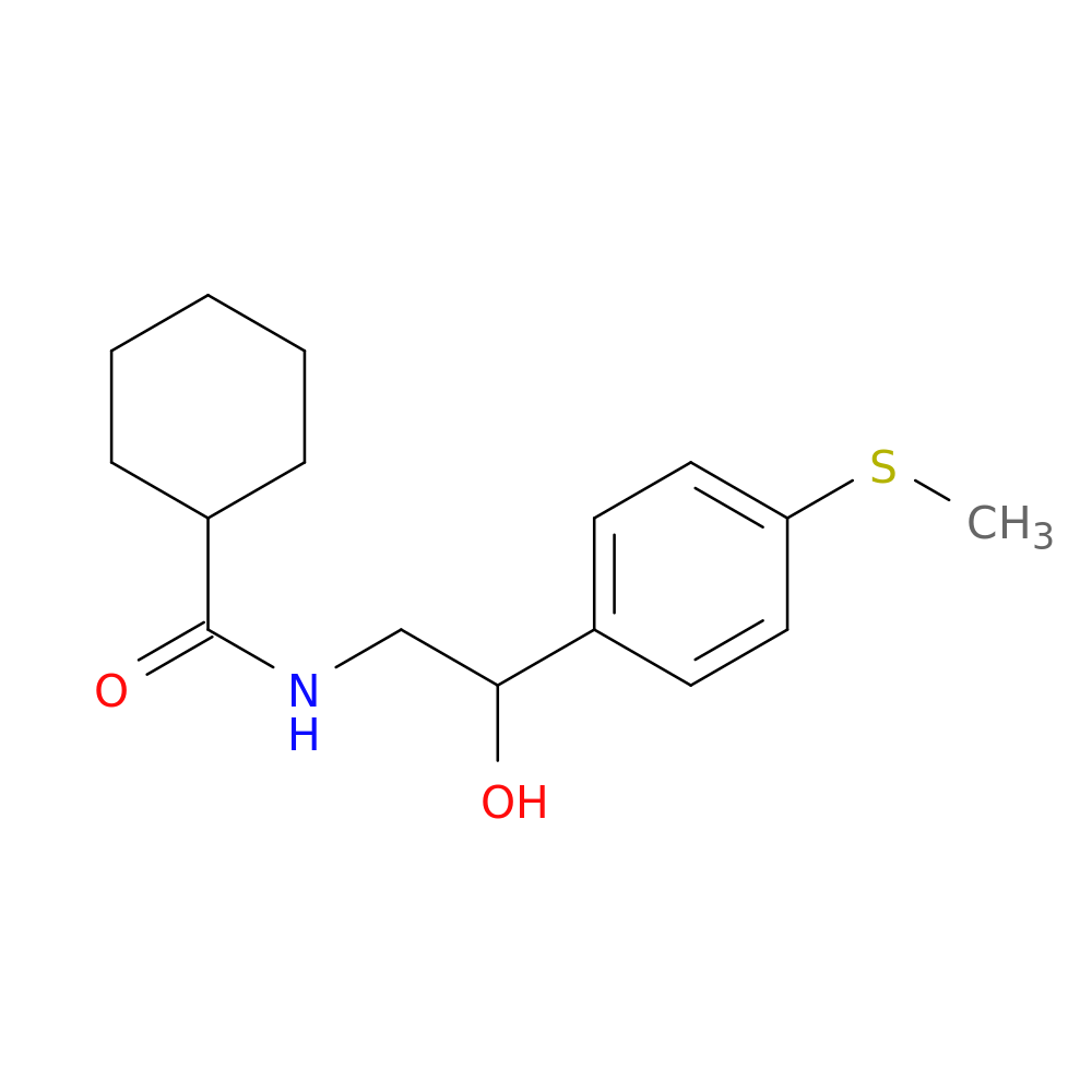 N-{2-hydroxy-2-[4-(methylsulfanyl)phenyl]ethyl}cyclohexanecarboxamide