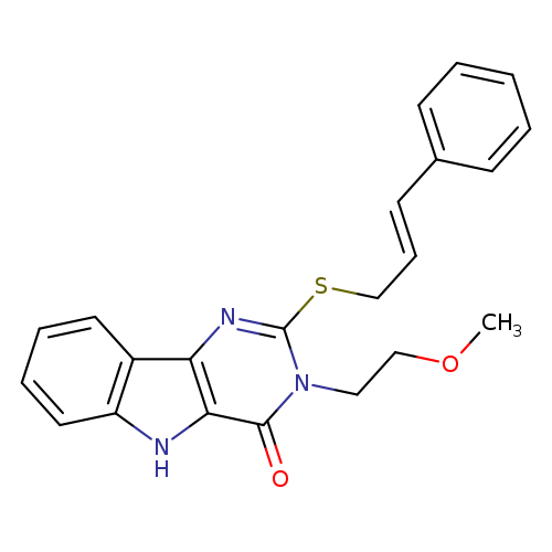 3-(2-methoxyethyl)-2-{[(2E)-3-phenylprop-2-en-1-yl]sulfanyl}-3H,4H,5H-pyrimido[5,4-b]indol-4-one