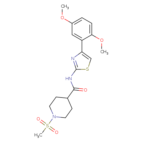 N-[4-(2,5-dimethoxyphenyl)-1,3-thiazol-2-yl]-1-methanesulfonylpiperidine-4-carboxamide