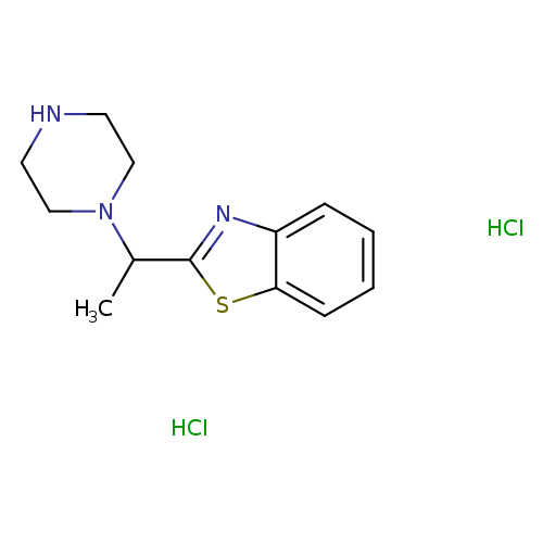 2-[1-(piperazin-1-yl)ethyl]-1,3-benzothiazole dihydrochloride