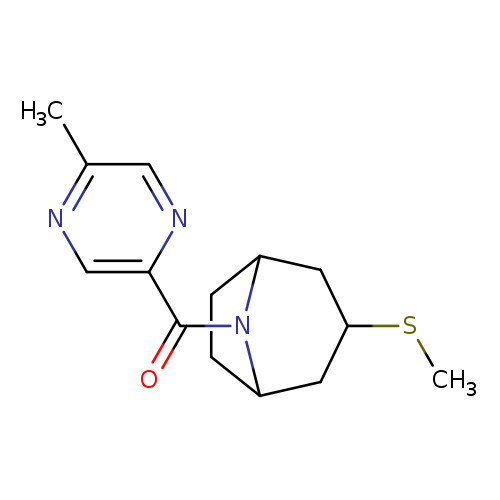8-(5-methylpyrazine-2-carbonyl)-3-(methylsulfanyl)-8-azabicyclo[3.2.1]octane