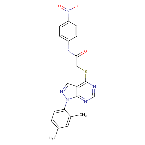 2-{[1-(2,4-dimethylphenyl)-1H-pyrazolo[3,4-d]pyrimidin-4-yl]sulfanyl}-N-(4-nitrophenyl)acetamide