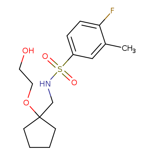 4-fluoro-N-{[1-(2-hydroxyethoxy)cyclopentyl]methyl}-3-methylbenzene-1-sulfonamide