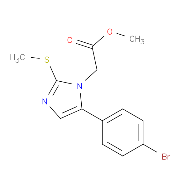 methyl 2-[5-(4-bromophenyl)-2-(methylsulfanyl)-1H-imidazol-1-yl]acetate
