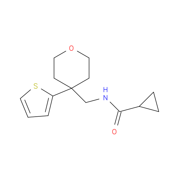 N-{[4-(thiophen-2-yl)oxan-4-yl]methyl}cyclopropanecarboxamide