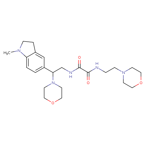 N-[2-(1-methyl-2,3-dihydro-1H-indol-5-yl)-2-(morpholin-4-yl)ethyl]-N'-[2-(morpholin-4-yl)ethyl]ethanediamide