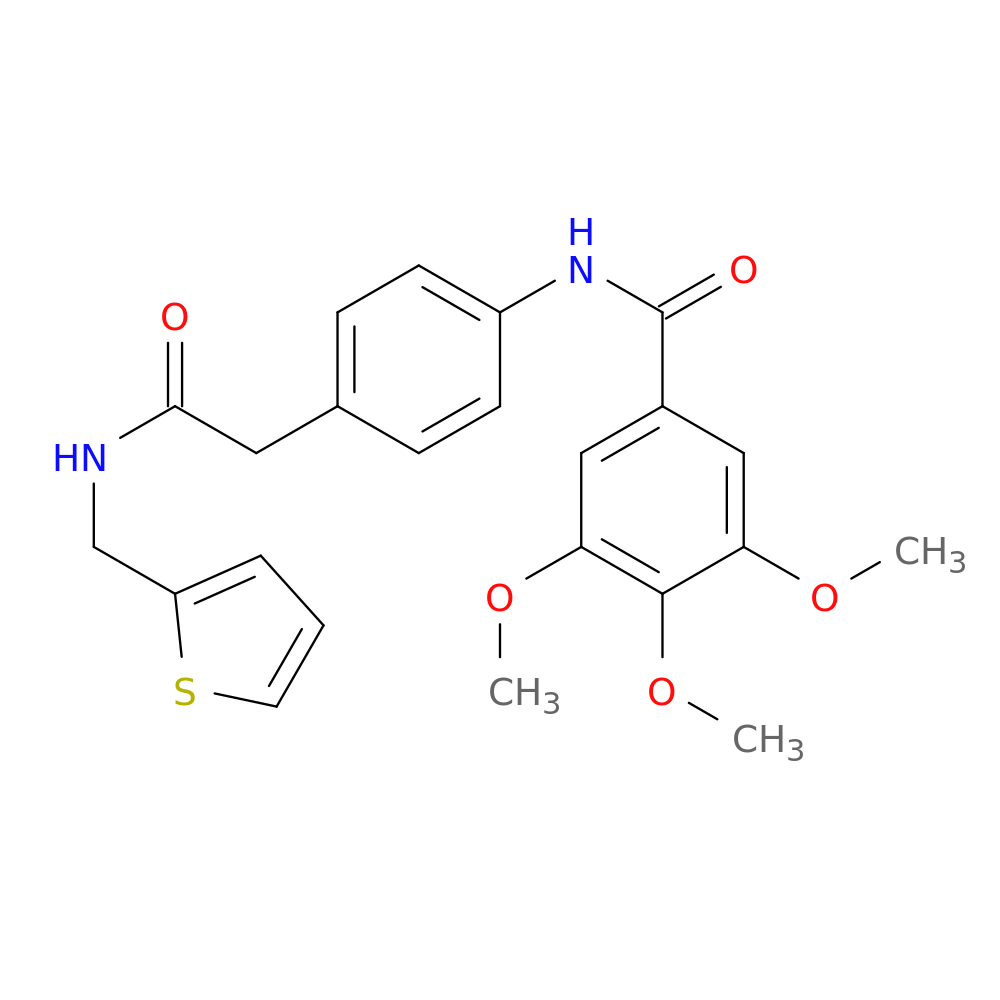 3,4,5-trimethoxy-N-[4-({[(thiophen-2-yl)methyl]carbamoyl}methyl)phenyl]benzamide