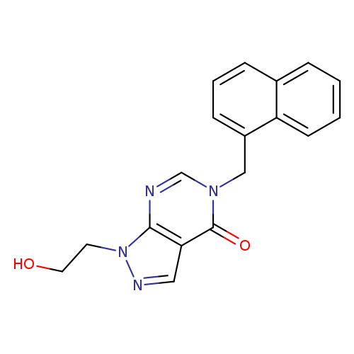 1-(2-hydroxyethyl)-5-[(naphthalen-1-yl)methyl]-1H,4H,5H-pyrazolo[3,4-d]pyrimidin-4-one