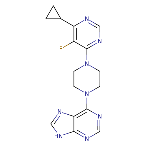 6-[4-(6-cyclopropyl-5-fluoropyrimidin-4-yl)piperazin-1-yl]-9H-purine