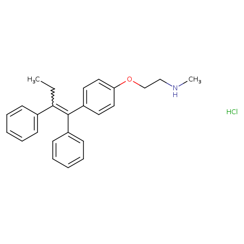 Ethanamine, 2-[4-[(1Z)-1,2-diphenyl-1-buten-1-yl]phenoxy]-N-methyl-, hydrochloride (1:1)