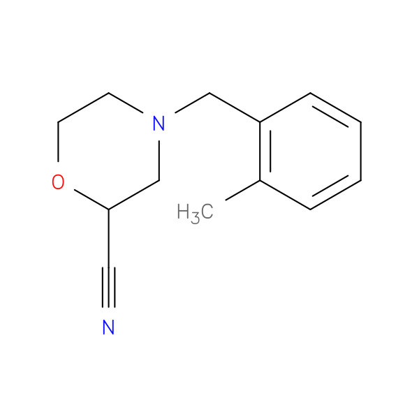 4-[(2-methylphenyl)methyl]morpholine-2-carbonitrile