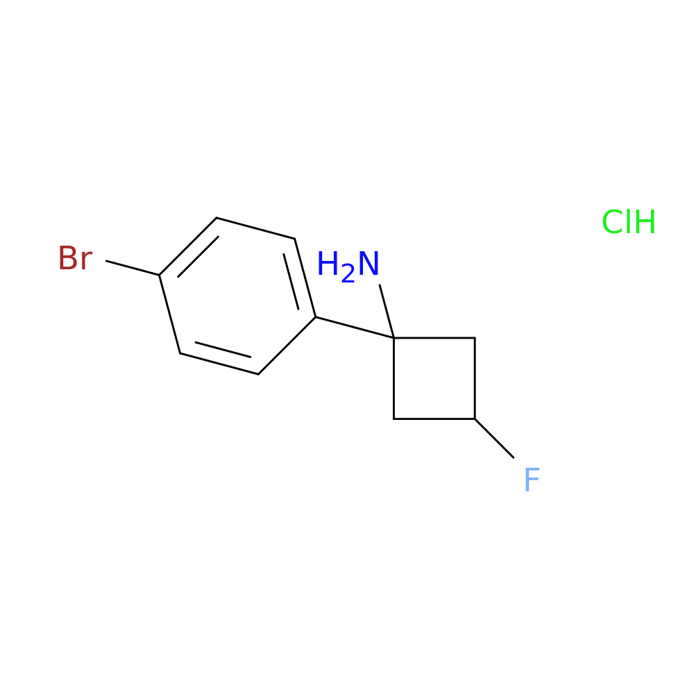 1-(4-bromophenyl)-3-fluorocyclobutan-1-amine hydrochloride