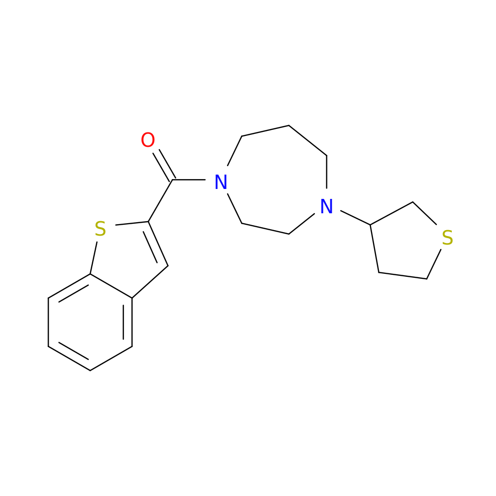1-(1-benzothiophene-2-carbonyl)-4-(thiolan-3-yl)-1,4-diazepane
