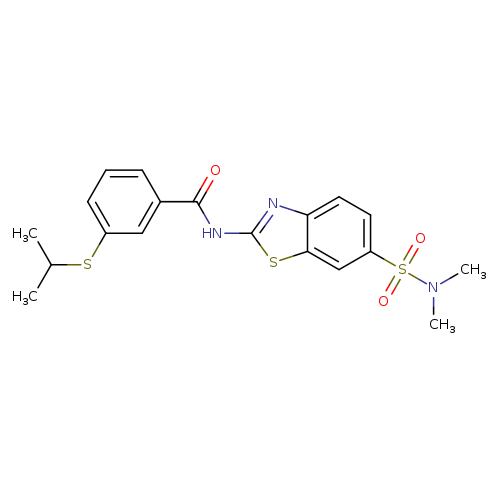 N-[6-(dimethylsulfamoyl)-1,3-benzothiazol-2-yl]-3-(propan-2-ylsulfanyl)benzamide