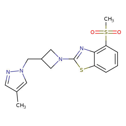 4-methanesulfonyl-2-{3-[(4-methyl-1H-pyrazol-1-yl)methyl]azetidin-1-yl}-1,3-benzothiazole