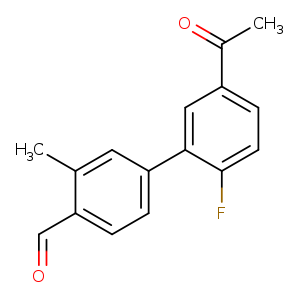 5'-Acetyl-2'-fluoro-3-methyl-[1,1'-biphenyl]-4-carbaldehyde