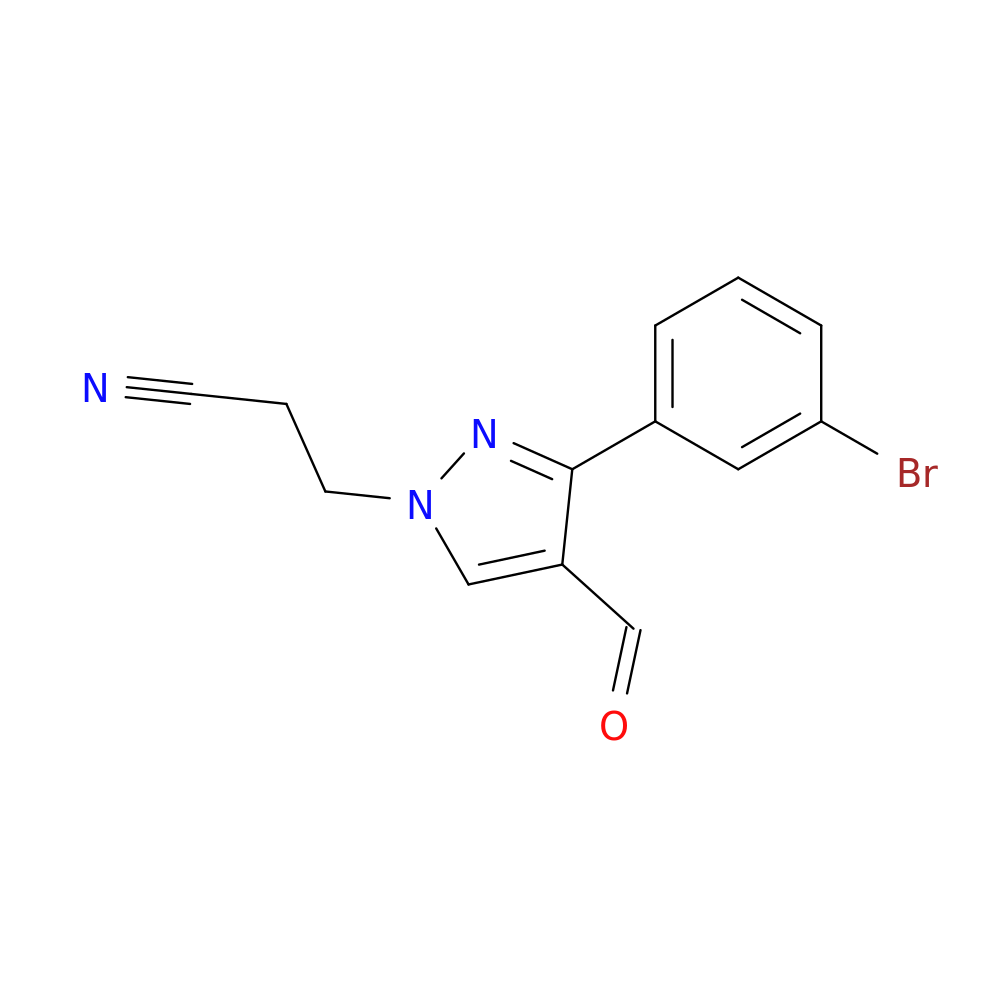 3-[3-(3-bromophenyl)-4-formyl-1H-pyrazol-1-yl]propanenitrile