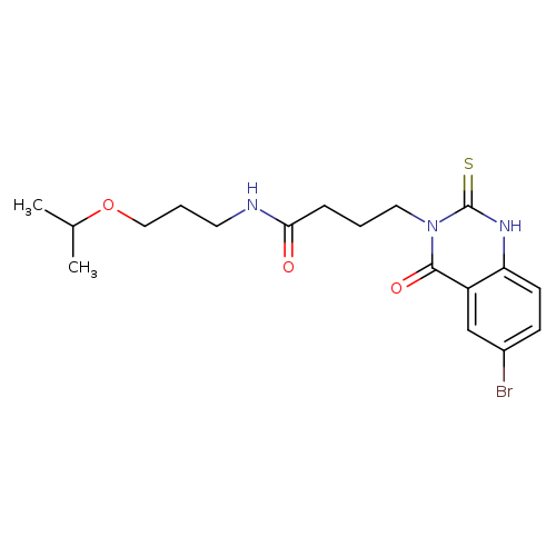 4-(6-bromo-4-oxo-2-sulfanylidene-1,2,3,4-tetrahydroquinazolin-3-yl)-N-[3-(propan-2-yloxy)propyl]butanamide