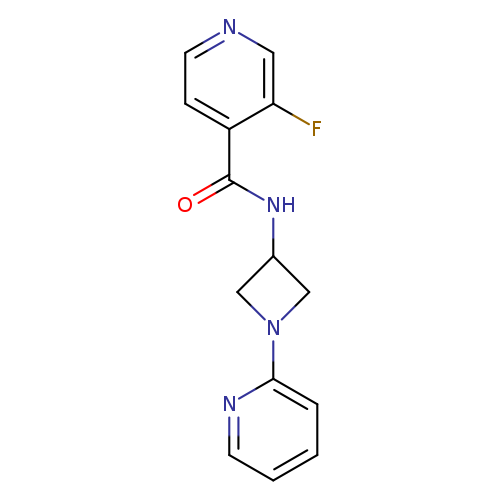 3-fluoro-N-[1-(pyridin-2-yl)azetidin-3-yl]pyridine-4-carboxamide