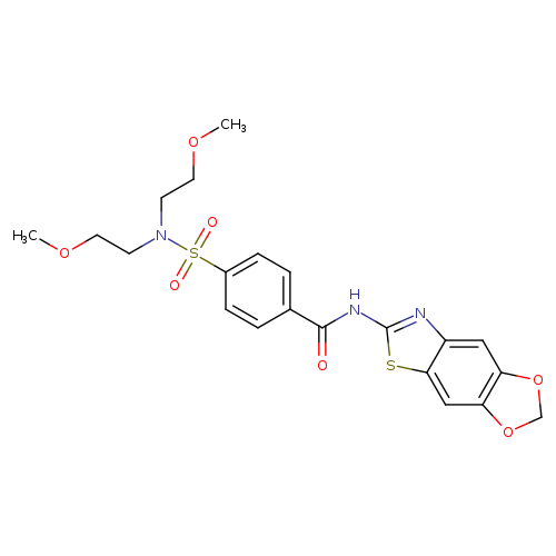 4-[bis(2-methoxyethyl)sulfamoyl]-N-{4,6-dioxa-10-thia-12-azatricyclo[7.3.0.0^{3,7}]dodeca-1(9),2,7,11-tetraen-11-yl}benzamide