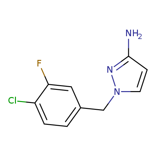 1-[(4-chloro-3-fluorophenyl)methyl]-1H-pyrazol-3-amine