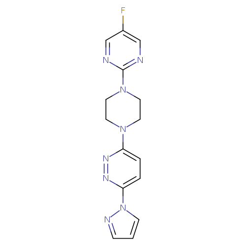 3-[4-(5-fluoropyrimidin-2-yl)piperazin-1-yl]-6-(1H-pyrazol-1-yl)pyridazine