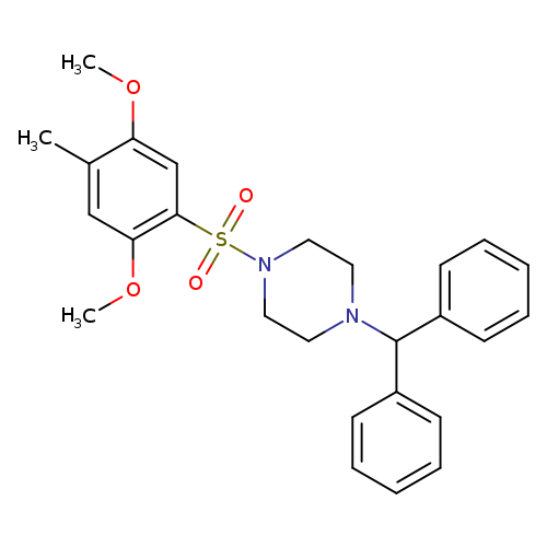 1-(2,5-dimethoxy-4-methylbenzenesulfonyl)-4-(diphenylmethyl)piperazine