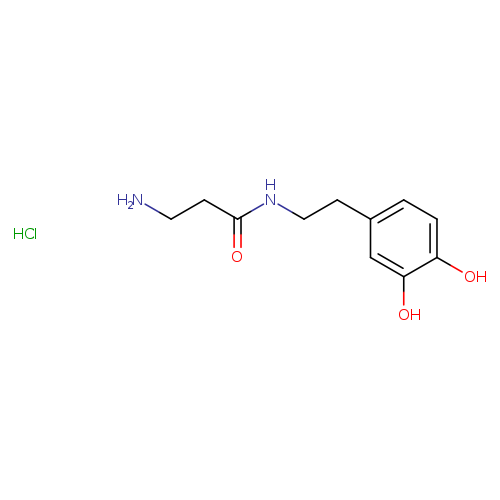Propanamide, 3-amino-N-[2-(3,4-dihydroxyphenyl)ethyl]-, hydrochloride (1:1)