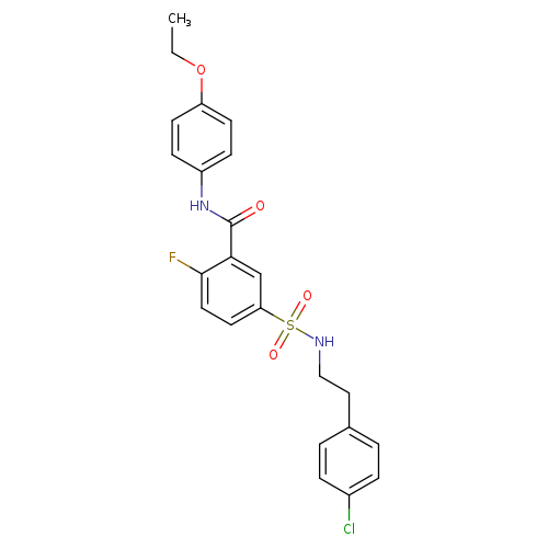 5-{[2-(4-chlorophenyl)ethyl]sulfamoyl}-N-(4-ethoxyphenyl)-2-fluorobenzamide
