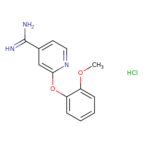 2-(2-methoxyphenoxy)pyridine-4-carboximidamide hydrochloride