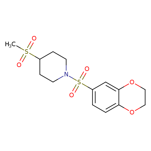 1-(2,3-dihydro-1,4-benzodioxine-6-sulfonyl)-4-methanesulfonylpiperidine