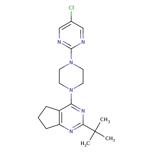 2-(4-{2-tert-butyl-5H,6H,7H-cyclopenta[d]pyrimidin-4-yl}piperazin-1-yl)-5-chloropyrimidine