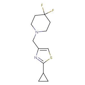 1-[(2-cyclopropyl-1,3-thiazol-4-yl)methyl]-4,4-difluoropiperidine