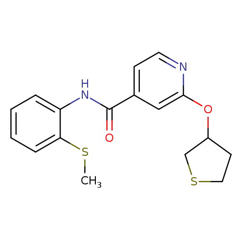 N-[2-(methylsulfanyl)phenyl]-2-(thiolan-3-yloxy)pyridine-4-carboxamide