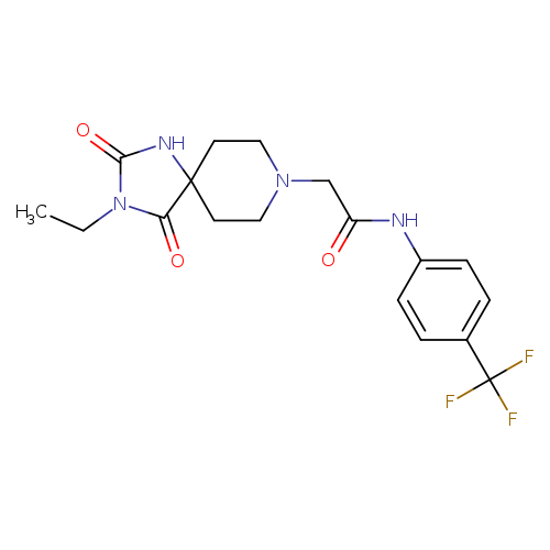 2-{3-ethyl-2,4-dioxo-1,3,8-triazaspiro[4.5]decan-8-yl}-N-[4-(trifluoromethyl)phenyl]acetamide