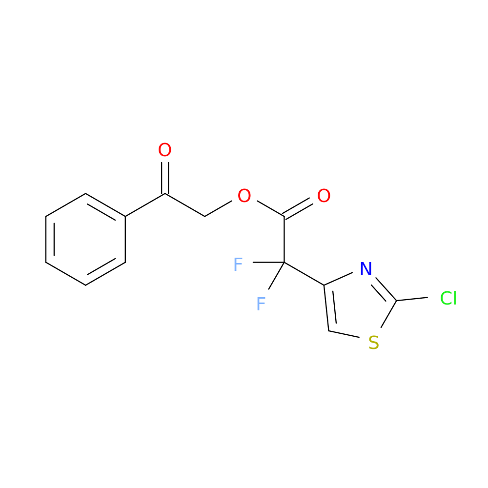 2-oxo-2-phenylethyl 2-(2-chloro-1,3-thiazol-4-yl)-2,2-difluoroacetate