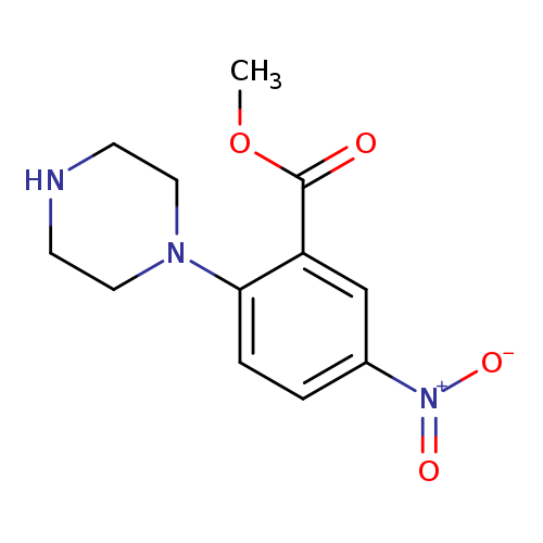 Benzoic acid,5-nitro-2-(1-piperazinyl)-, methyl ester